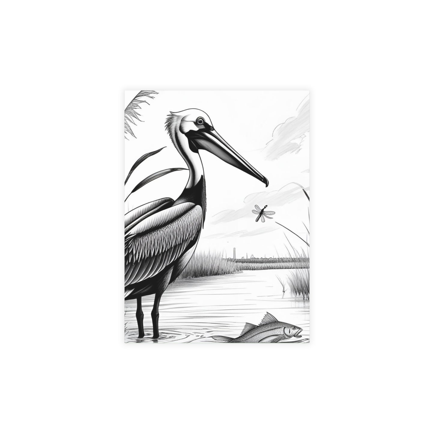 Pelican and Heroes of The Texas Coastal Scene: Elegant Postcard Bundles with Envelopes - Perfect for Personalized Greetings, Thank You Notes, and Art Lovers