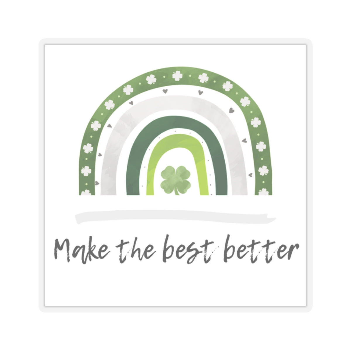 Kiss-Cut Stickers: 4-H Make The Best Better, 2" Square, 1mm Thick