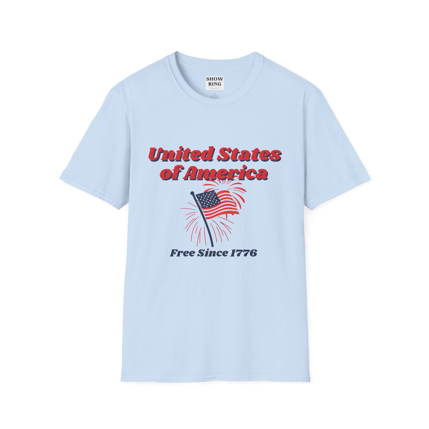 America: Free Since 1776, Fourth of July Freedom T-Shirt, Unisex USA Tee, American Flag Shirt, Independence Day Outfit, Patriotic Gift, Summer Casual Wear