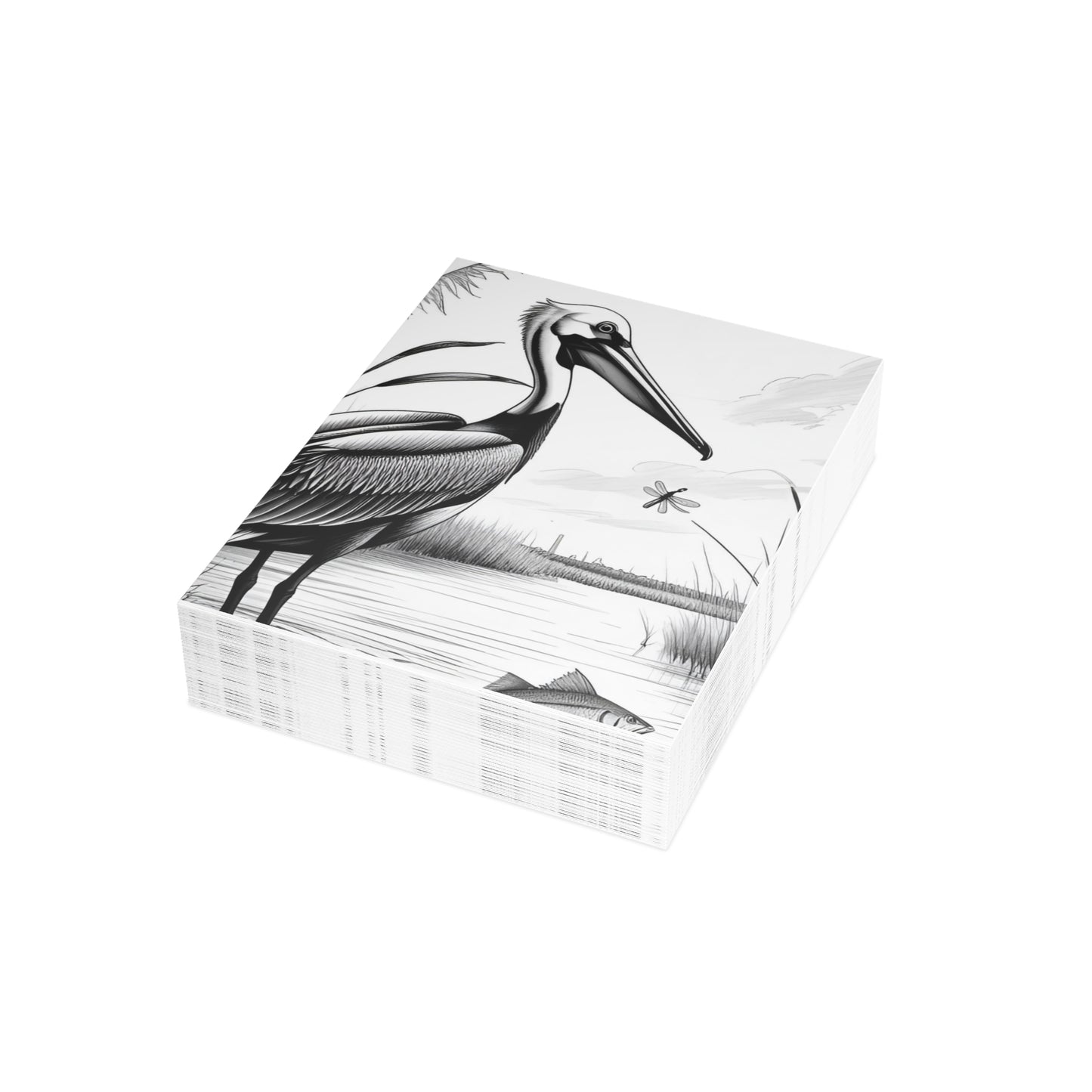 Pelican and Heroes of The Texas Coastal Scene: Elegant Postcard Bundles with Envelopes - Perfect for Personalized Greetings, Thank You Notes, and Art Lovers