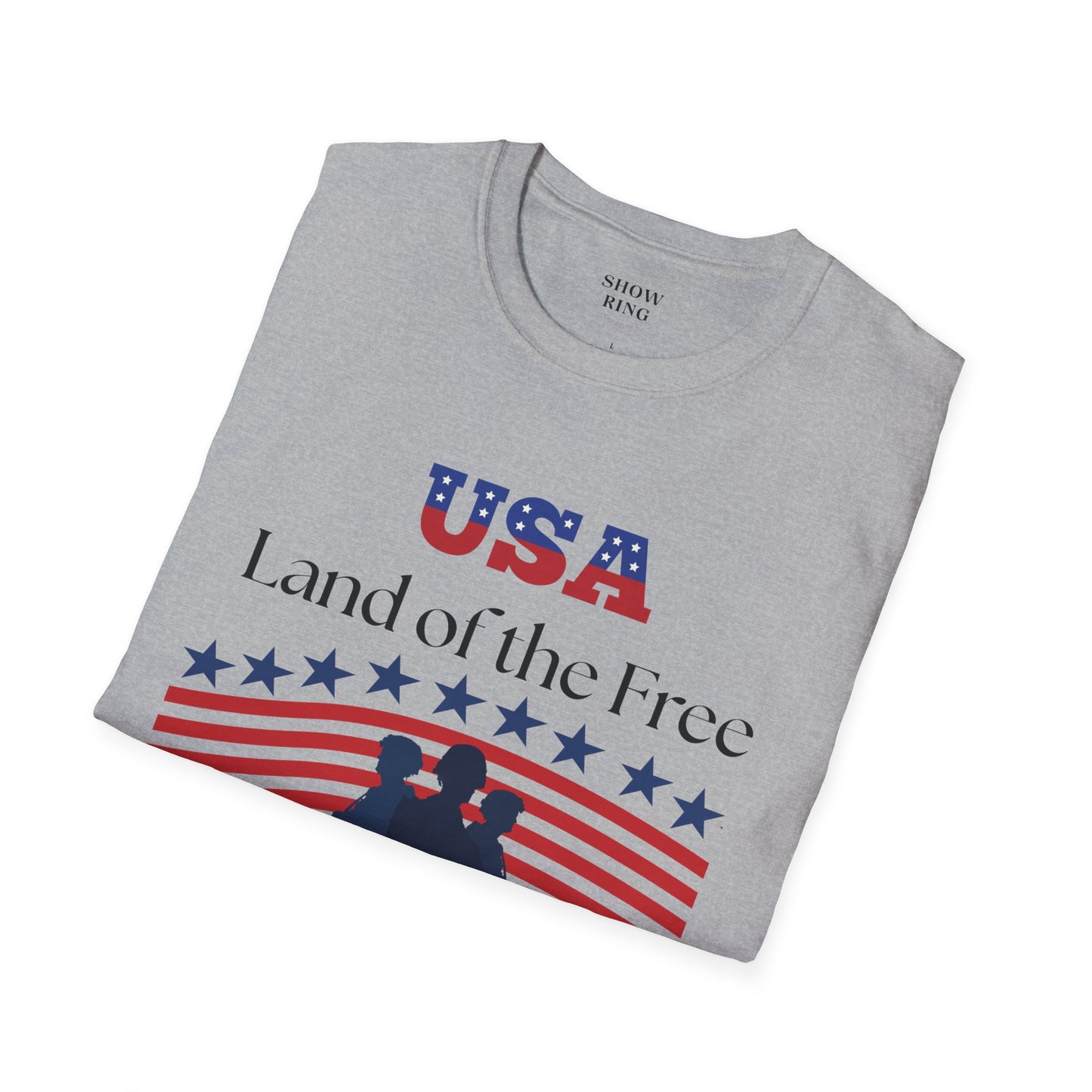 USA Land of the Free Because of the Brave T-Shirt, 4th of July Tee, Patriotic Unisex Shirt, Military Tribute Apparel, Independence Day Fashion