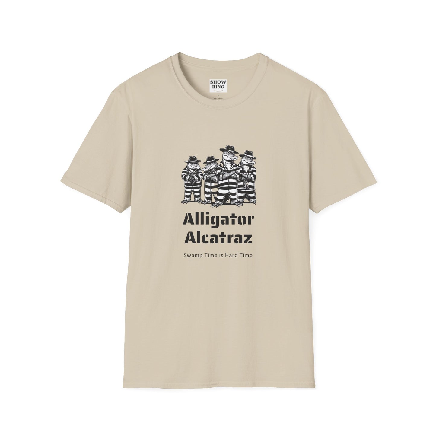 Alligator Alcatraz Swamp Time is Hard Time, Softstyle Shirt For Men, Women, Unisex, Short Sleeve, Motorcycle Riders