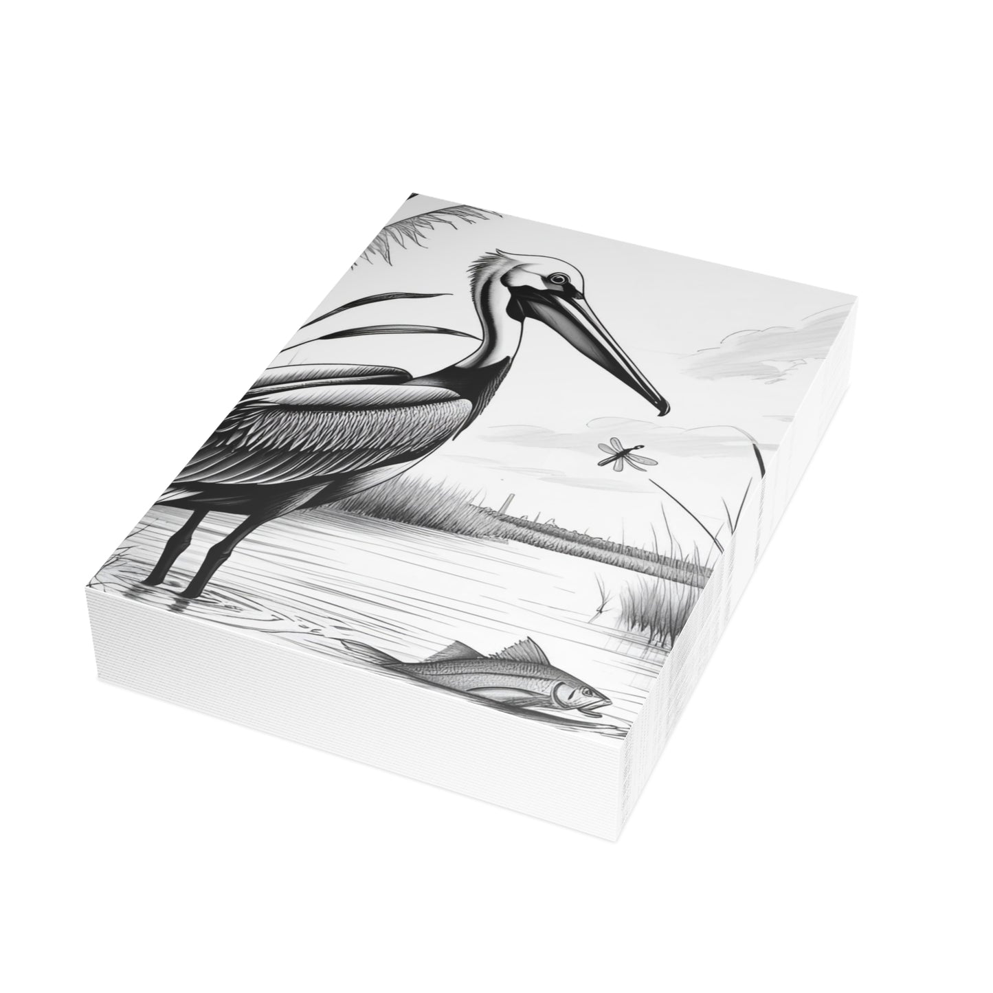 Pelican and Heroes of The Texas Coastal Scene: Elegant Postcard Bundles with Envelopes - Perfect for Personalized Greetings, Thank You Notes, and Art Lovers
