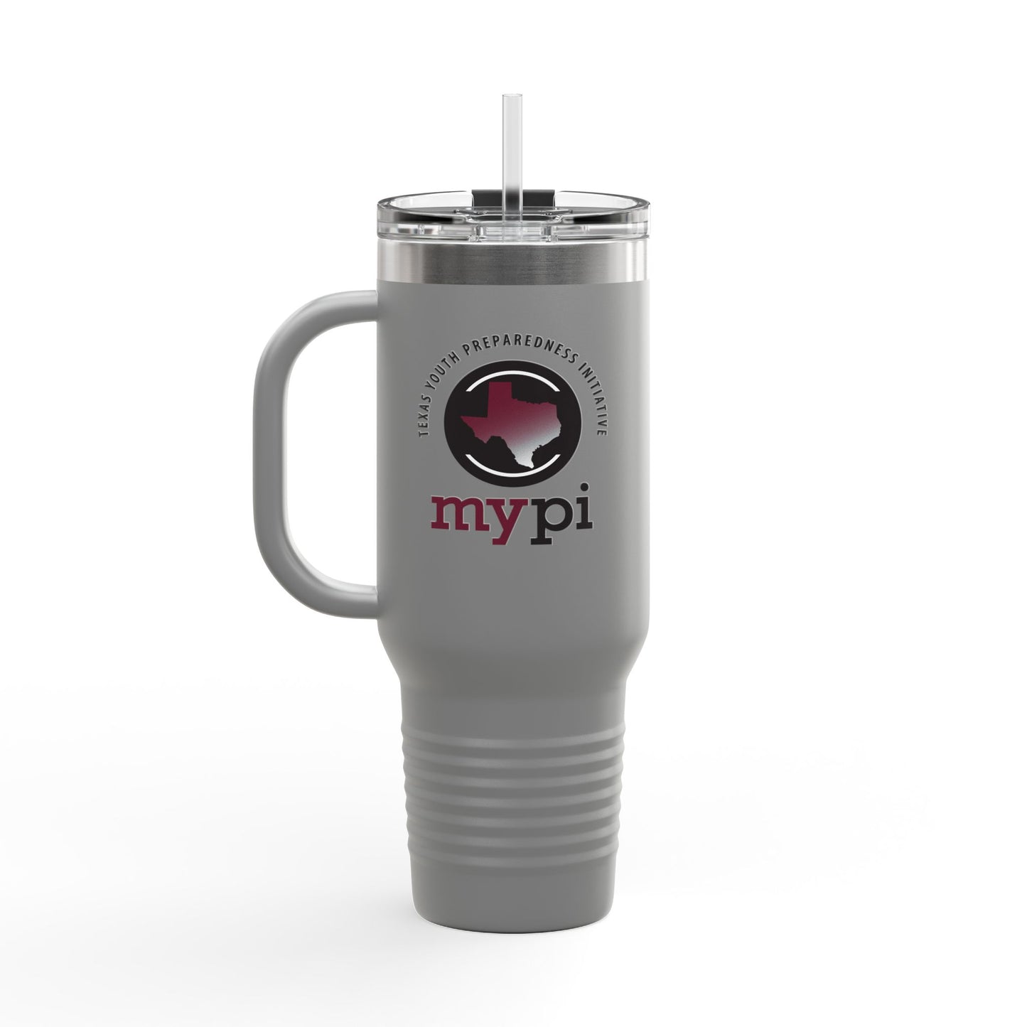 Texas Youth Preparedness Initiative - My PI: 40oz Insulated Travel Mug with Custom Design - For Coffee Lovers, Road Trips, Gifts