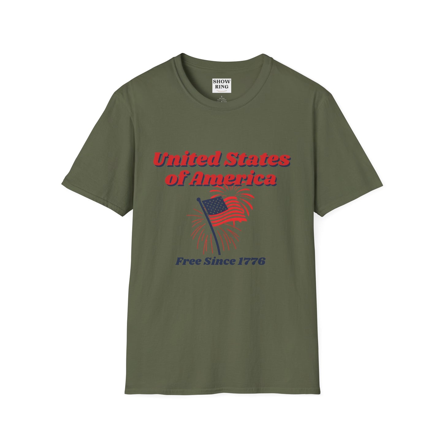 America: Free Since 1776, Fourth of July Freedom T-Shirt, Unisex USA Tee, American Flag Shirt, Independence Day Outfit, Patriotic Gift, Summer Casual Wear