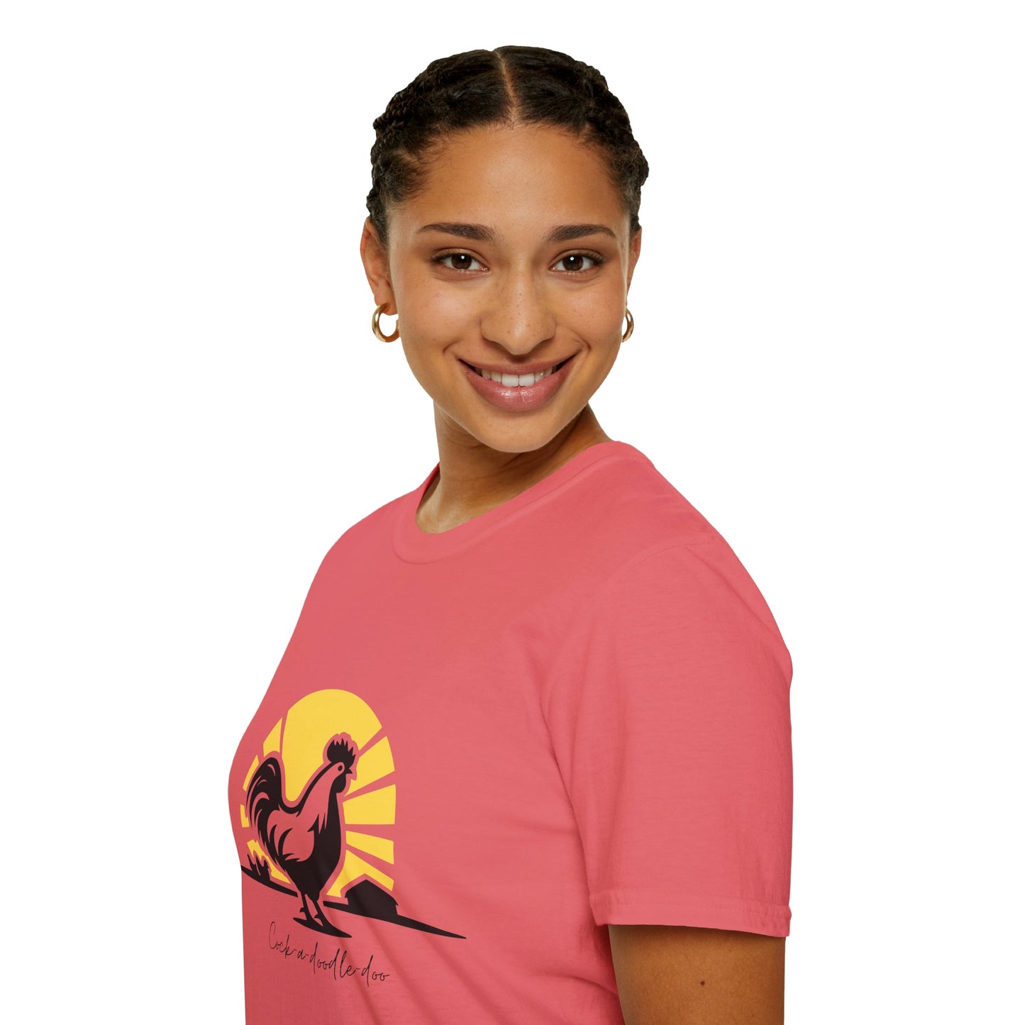 Sunrise Rooster T-Shirt, Cute Farm Animal Tee, Gift for Farmers, Country Style Apparel, Animal Lover Shirt, Cock-A-Doodle-Doo