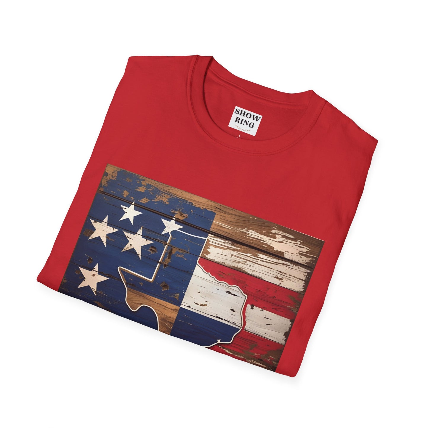 Texas Vintage Flag Unisex T-Shirt - Softstyle Tee, Americana Apparel, Casual Outfit, Gift for Texans, 4th of July Celebration