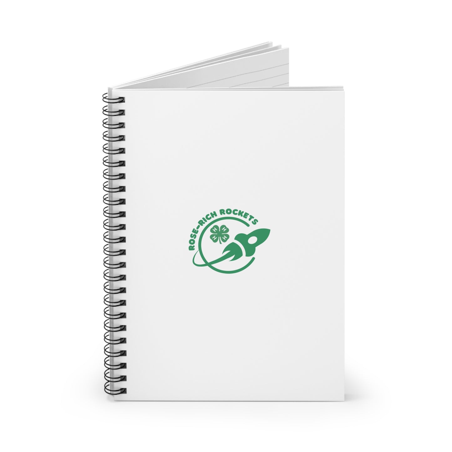 Rose-Rich 4-H Rocketry Club, Rocket-Themed Spiral Notebook for Students, Ideal for Gift, Journaling, School Supplies, Back to School, Creative Projects