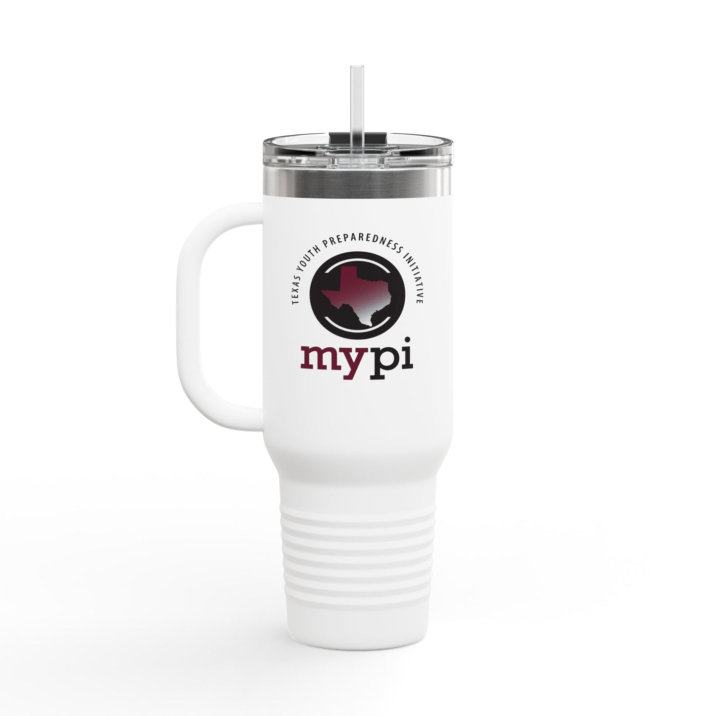 Texas Youth Preparedness Initiative - My PI: 40oz Insulated Travel Mug with Custom Design - For Coffee Lovers, Road Trips, Gifts