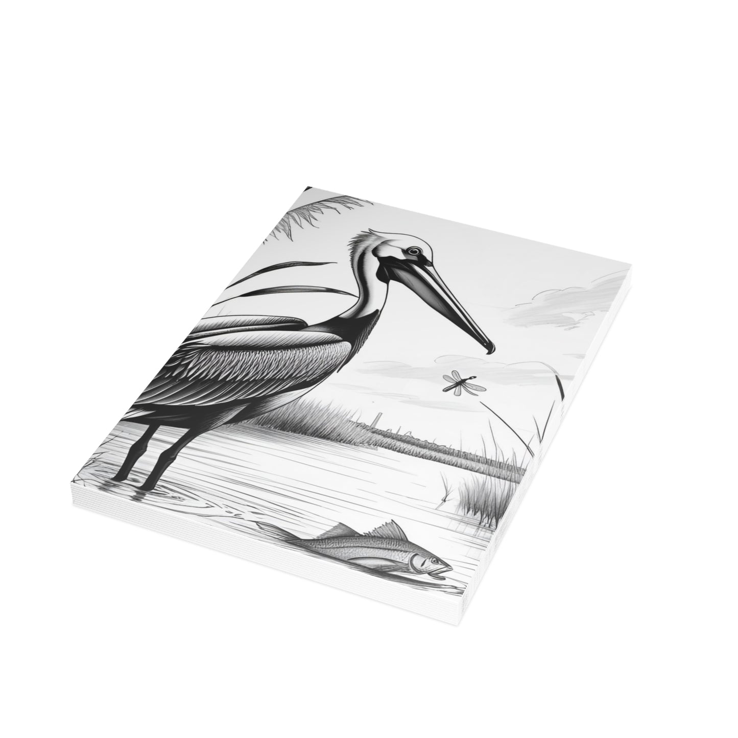 Pelican and Heroes of The Texas Coastal Scene: Elegant Postcard Bundles with Envelopes - Perfect for Personalized Greetings, Thank You Notes, and Art Lovers