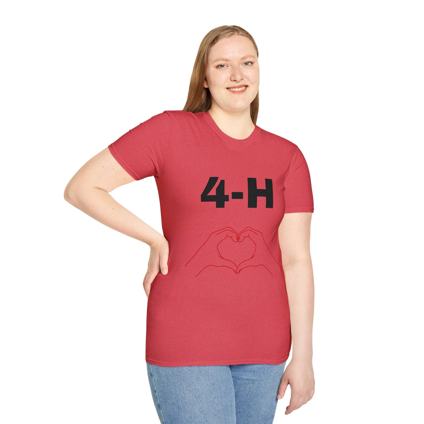 Love 4-H: Unisex Softstyle T-Shirt for Men, Women & Children