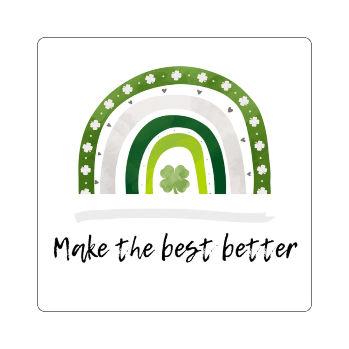 Kiss-Cut Stickers: 4-H Make The Best Better, 2" Square, 1mm Thick