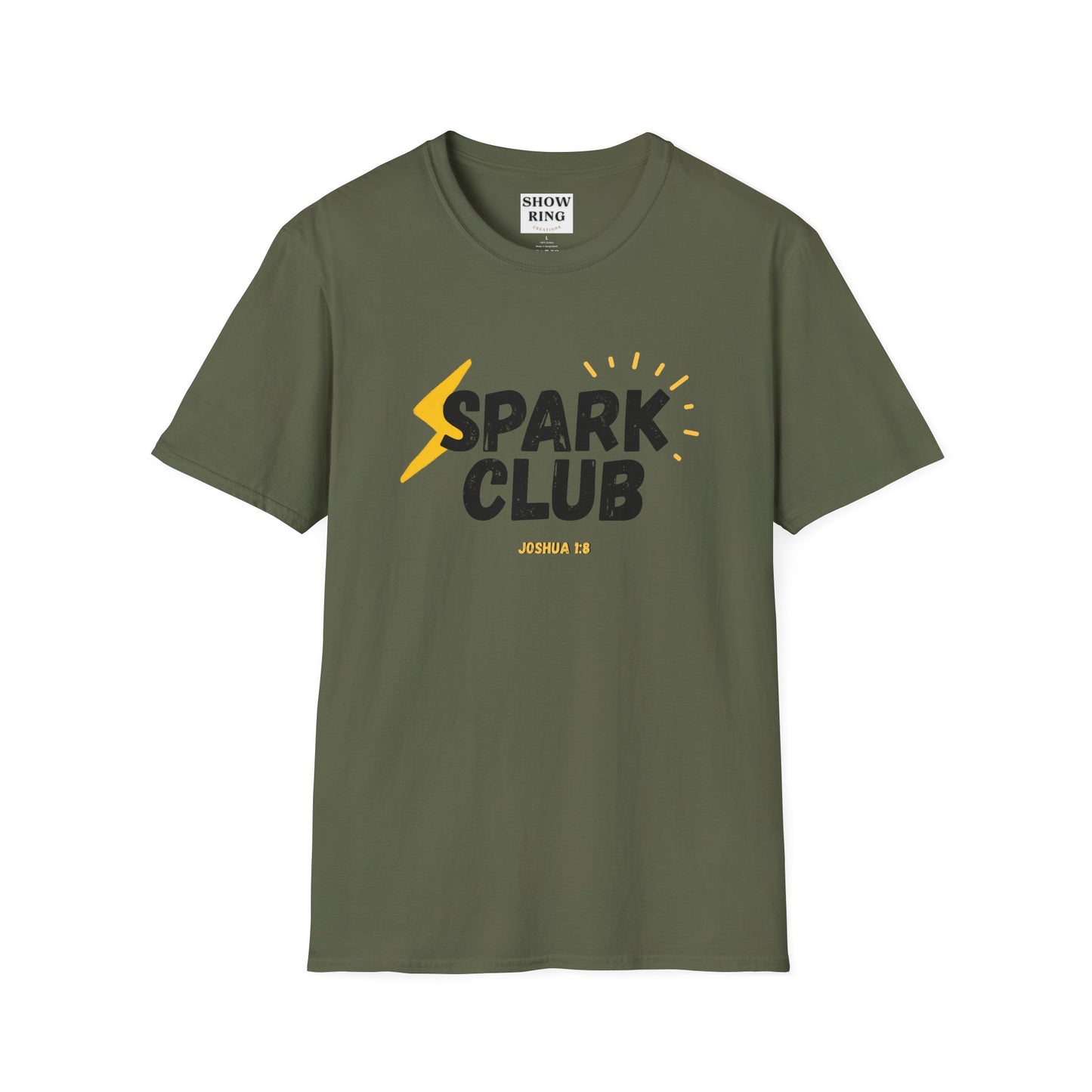 Spark Club Unisex ADULT T-Shirt – Faith-Inspired Casual Wear, Comfortable Everyday Tee, Christian Gift for Friends, Birthday Celebration Shirt