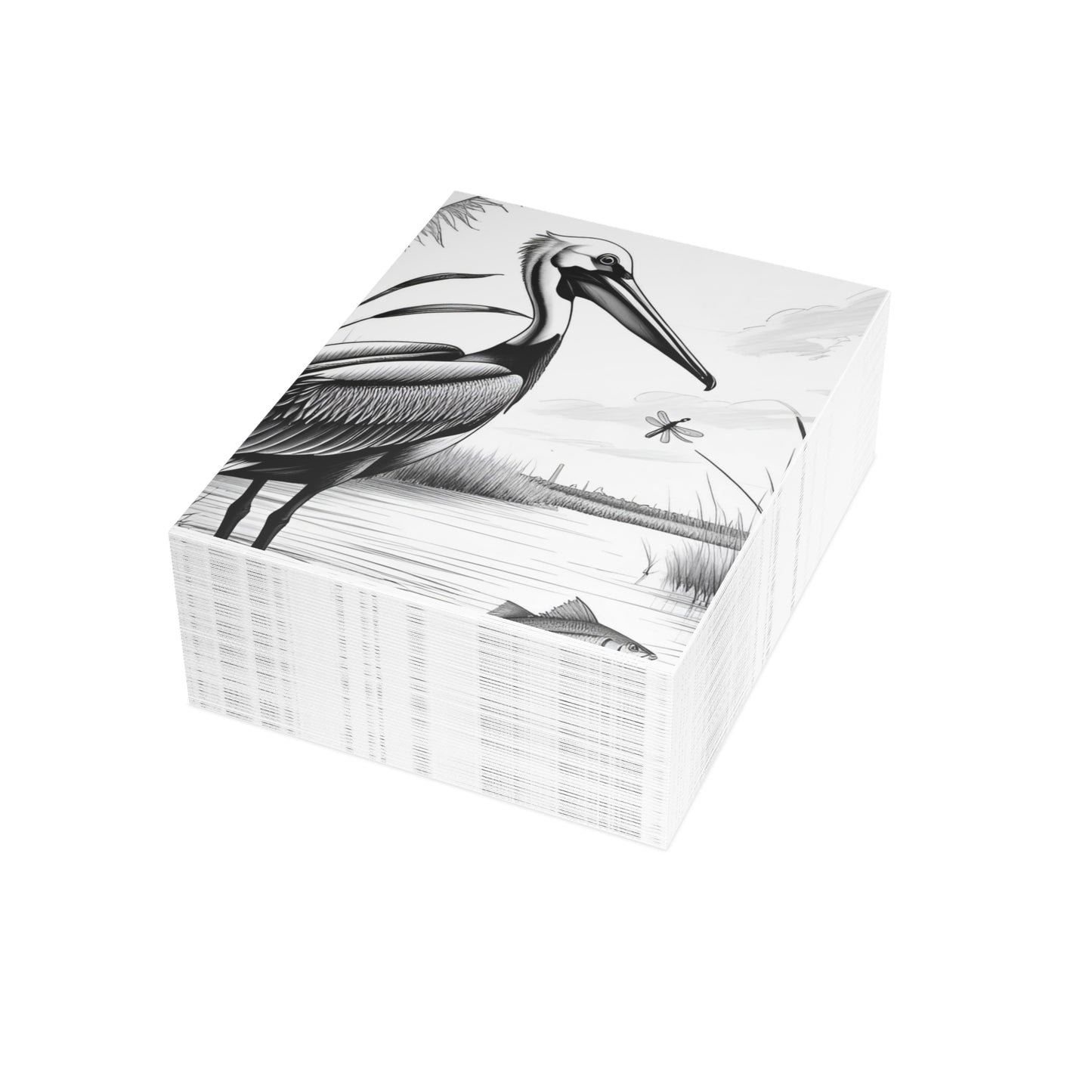 Pelican and Heroes of The Texas Coastal Scene: Elegant Postcard Bundles with Envelopes - Perfect for Personalized Greetings, Thank You Notes, and Art Lovers