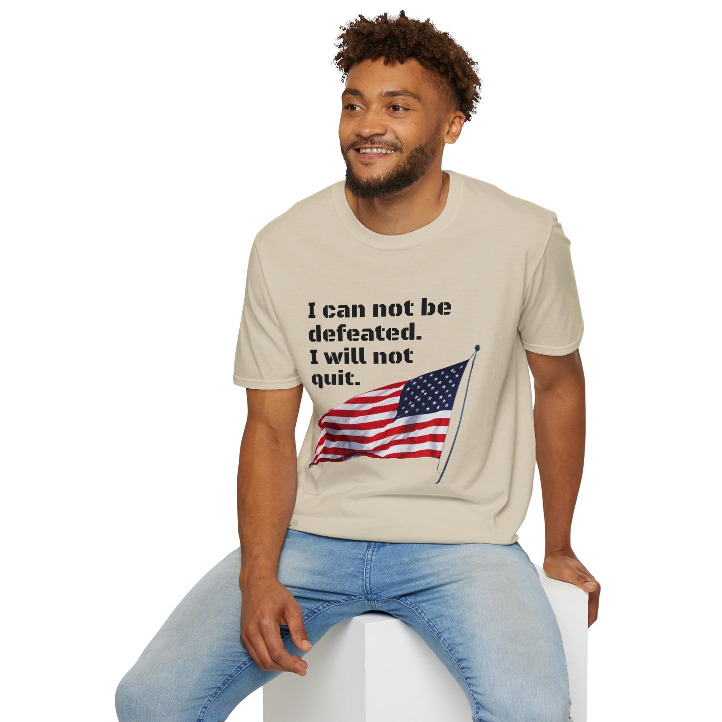 Love the USA: I can not be defeated and I will not quit - T-Shirt for Men, Women and Kids