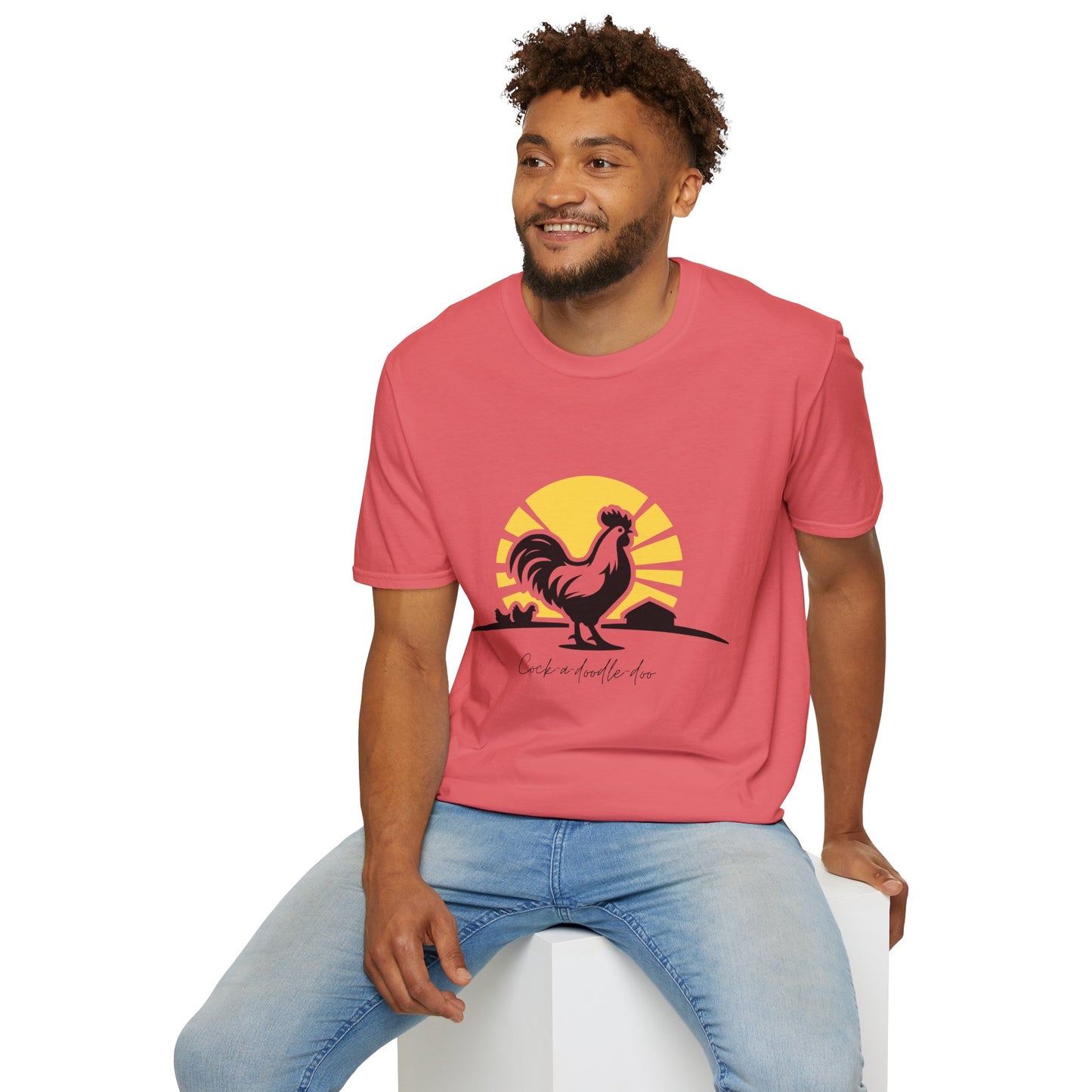 Sunrise Rooster T-Shirt, Cute Farm Animal Tee, Gift for Farmers, Country Style Apparel, Animal Lover Shirt, Cock-A-Doodle-Doo