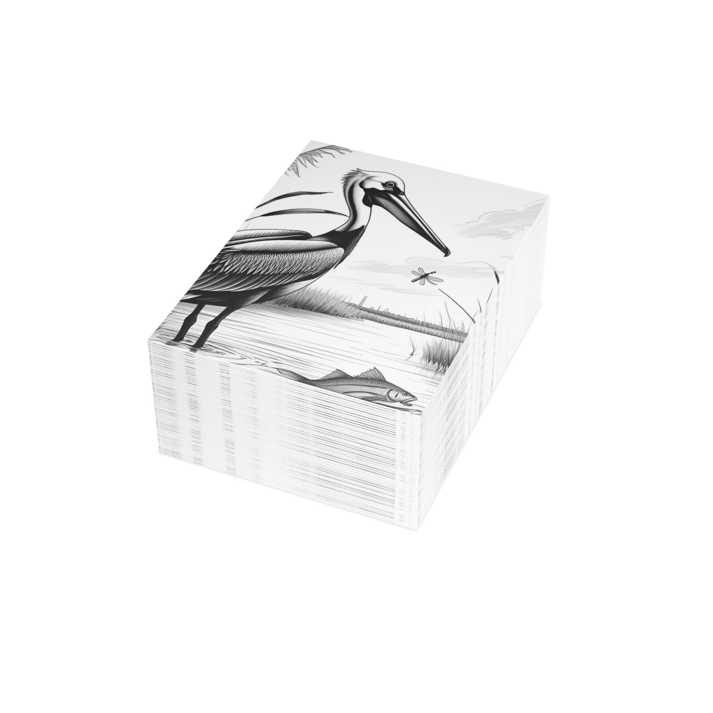 Pelican and Heroes of The Texas Coastal Scene: Elegant Postcard Bundles with Envelopes - Perfect for Personalized Greetings, Thank You Notes, and Art Lovers