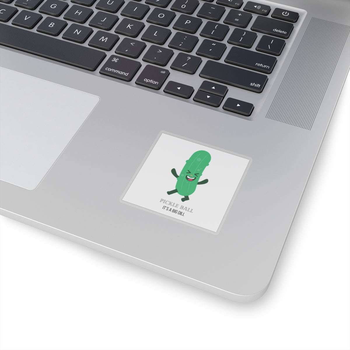 Kiss-Cut Sticker, Pickle Ball, It's A Big Dill, 2" Square, 1mm Thick