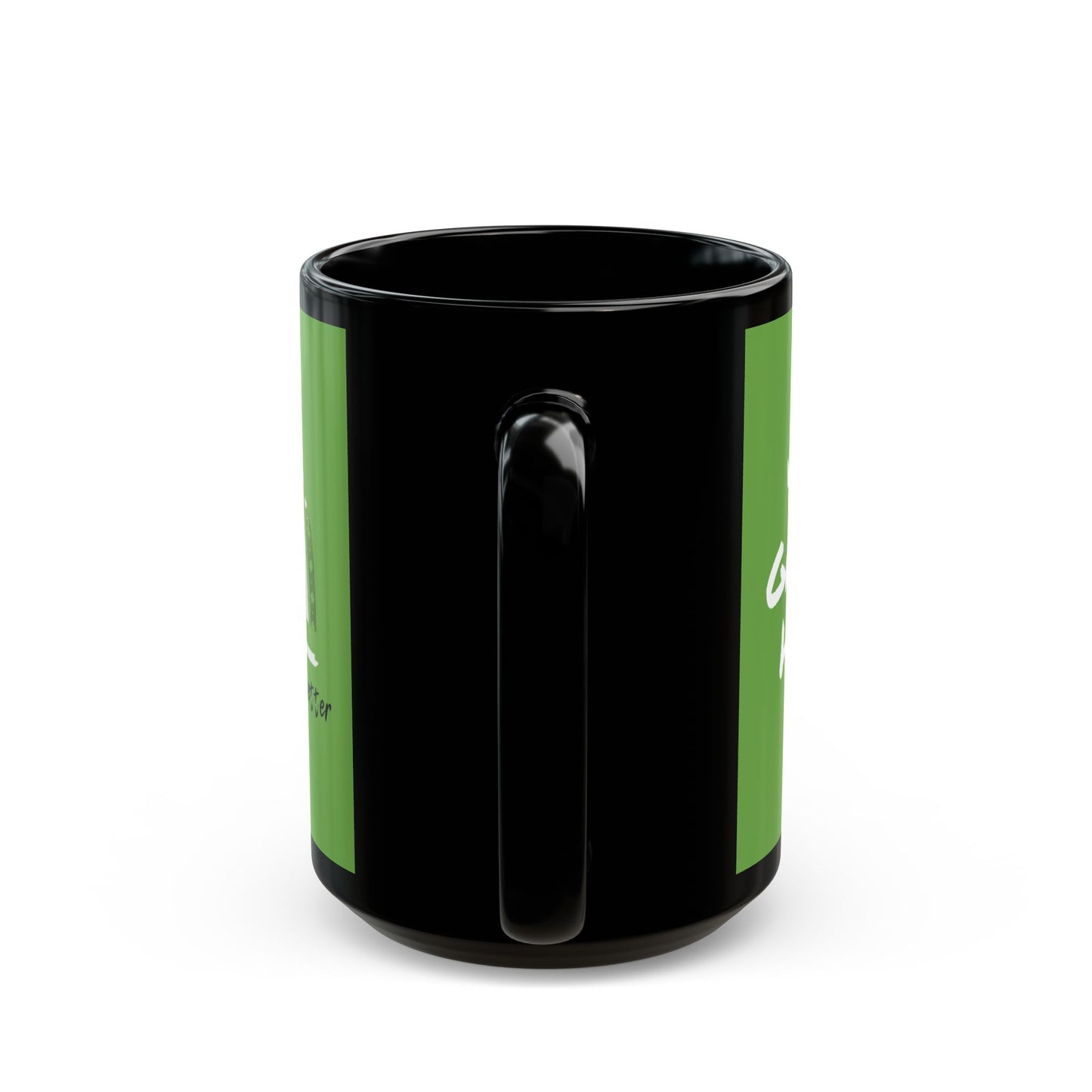 4-H Grows Here Black Mug With Green Overlay, 4-H Logo, and Make The Best Better Rainbow (11oz, 15oz)