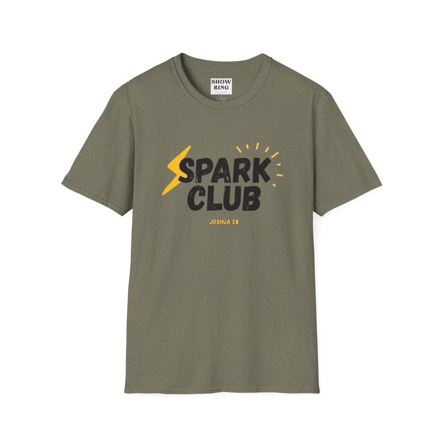 Spark Club Unisex ADULT T-Shirt – Faith-Inspired Casual Wear, Comfortable Everyday Tee, Christian Gift for Friends, Birthday Celebration Shirt