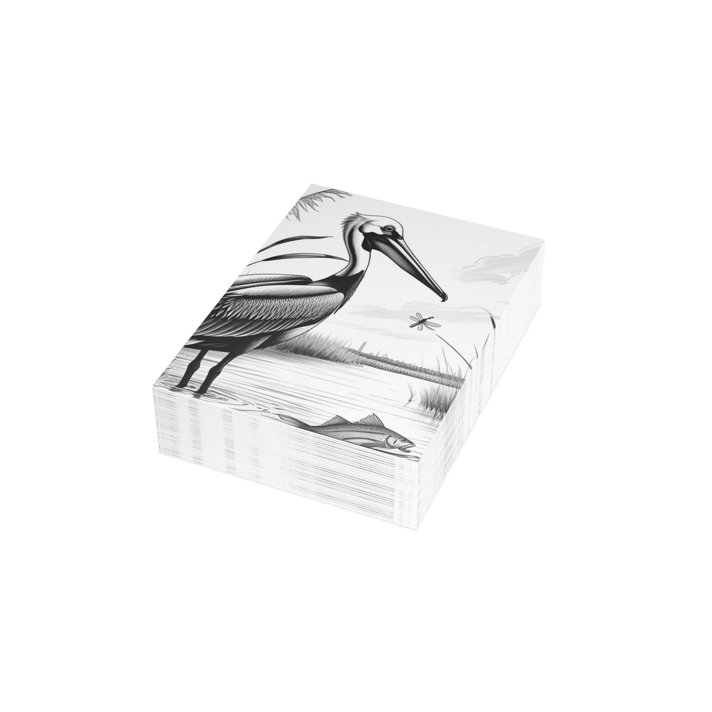 Pelican and Heroes of The Texas Coastal Scene: Elegant Postcard Bundles with Envelopes - Perfect for Personalized Greetings, Thank You Notes, and Art Lovers