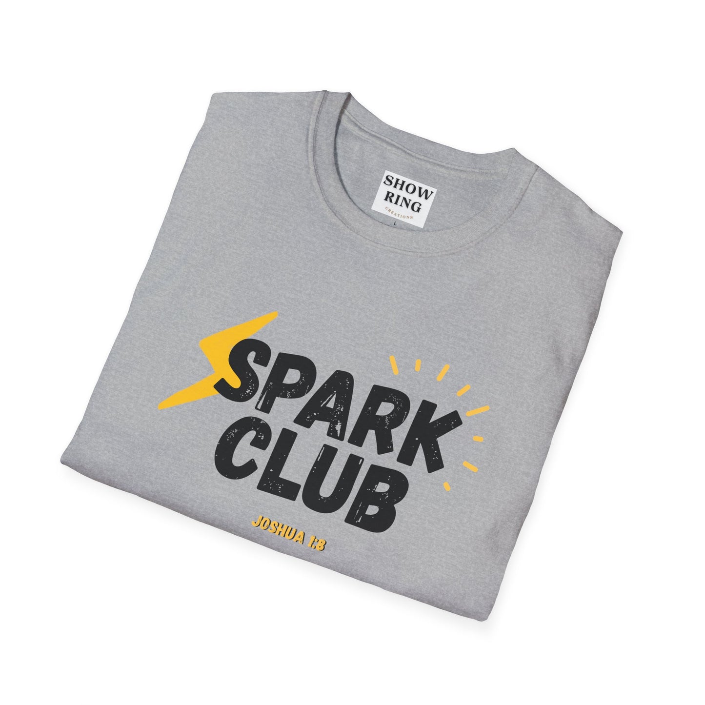 Spark Club Unisex ADULT T-Shirt – Faith-Inspired Casual Wear, Comfortable Everyday Tee, Christian Gift for Friends, Birthday Celebration Shirt