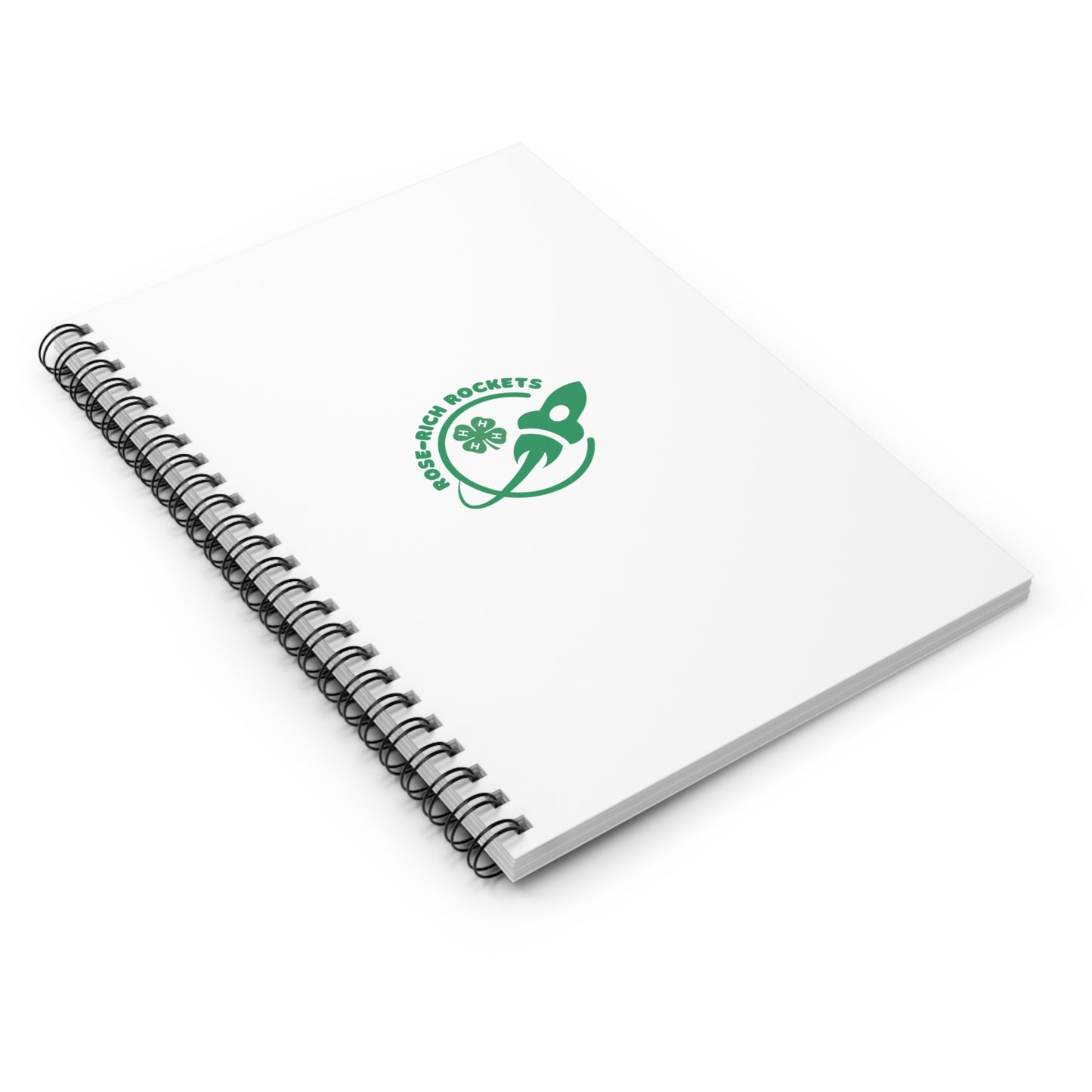 Rose-Rich 4-H Rocketry Club, Rocket-Themed Spiral Notebook for Students, Ideal for Gift, Journaling, School Supplies, Back to School, Creative Projects