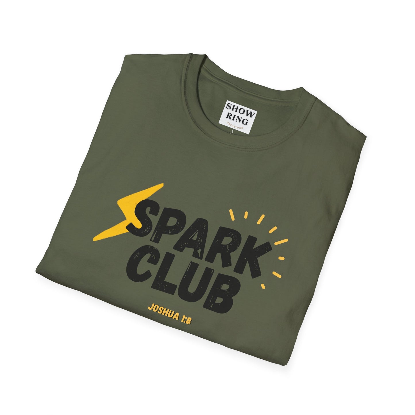 Spark Club Unisex ADULT T-Shirt – Faith-Inspired Casual Wear, Comfortable Everyday Tee, Christian Gift for Friends, Birthday Celebration Shirt
