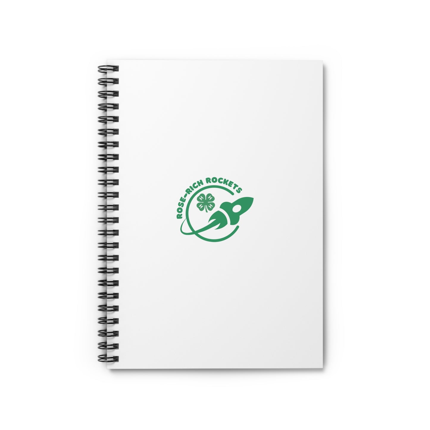Rose-Rich 4-H Rocketry Club, Rocket-Themed Spiral Notebook for Students, Ideal for Gift, Journaling, School Supplies, Back to School, Creative Projects