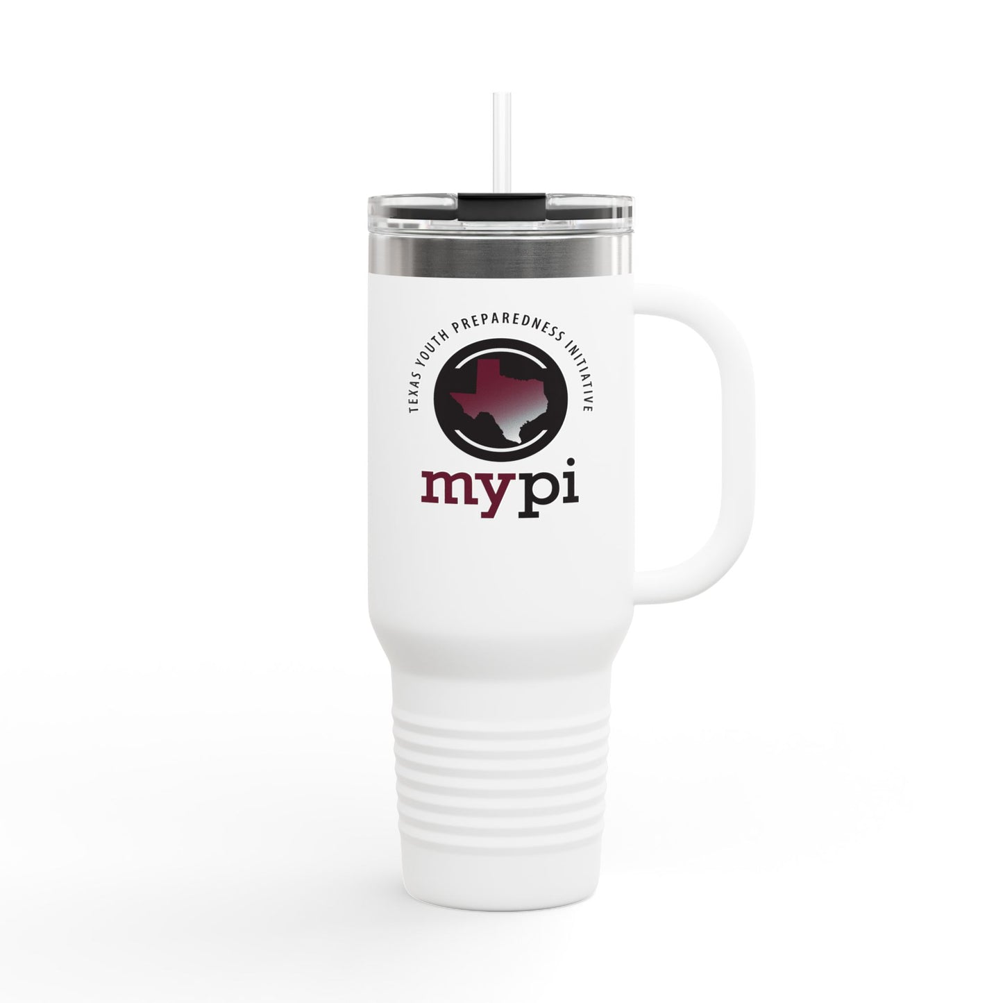 Texas Youth Preparedness Initiative - My PI: 40oz Insulated Travel Mug with Custom Design - For Coffee Lovers, Road Trips, Gifts