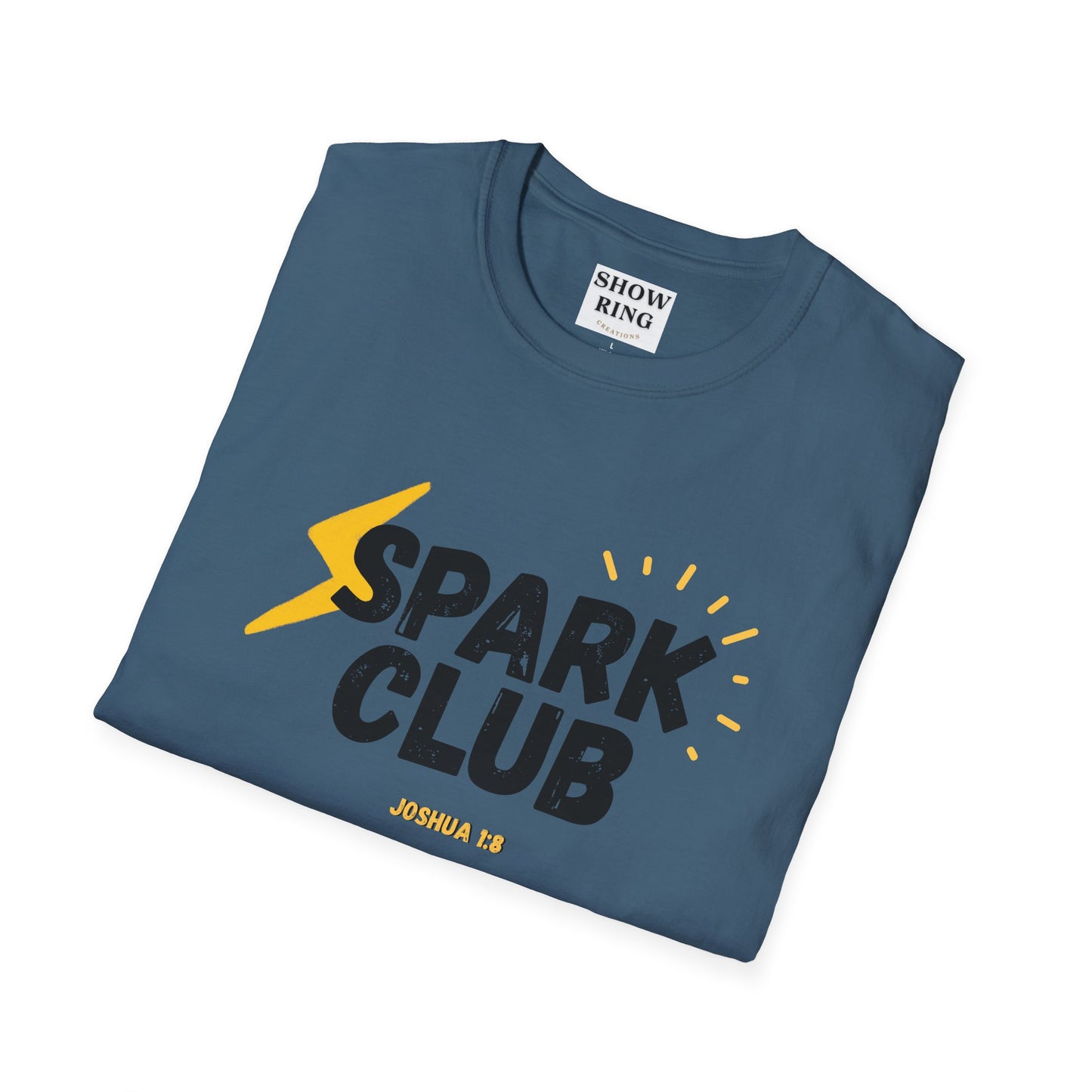 Spark Club Unisex ADULT T-Shirt – Faith-Inspired Casual Wear, Comfortable Everyday Tee, Christian Gift for Friends, Birthday Celebration Shirt
