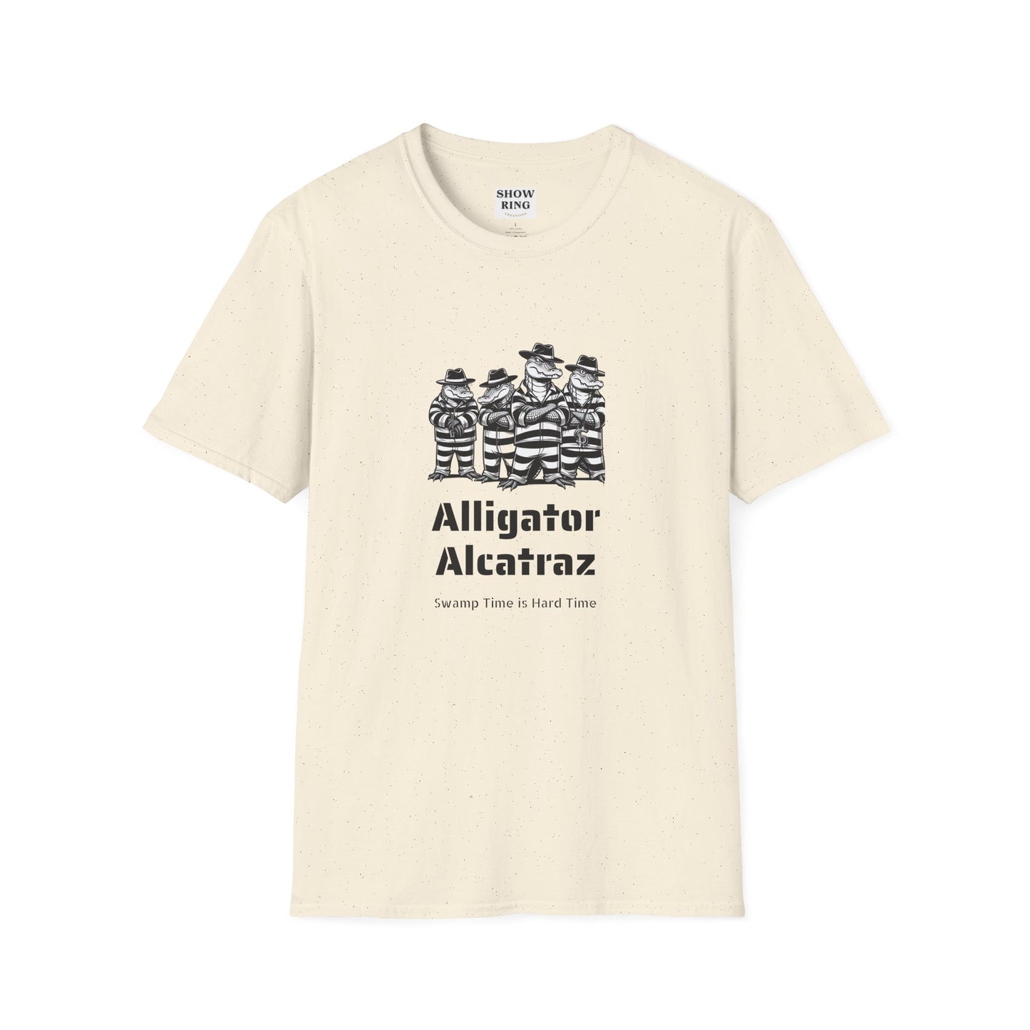 Alligator Alcatraz Swamp Time is Hard Time, Softstyle Shirt For Men, Women, Unisex, Short Sleeve, Motorcycle Riders