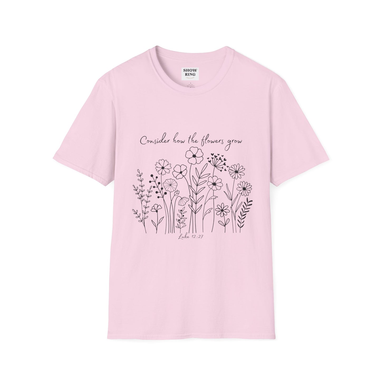 Floral Inspirational T-Shirt, Unisex Shirt, Casual Wear, Gift for Nature Lovers, Spring Fashion, Everyday Comfort Bible Verse Scripture Tee