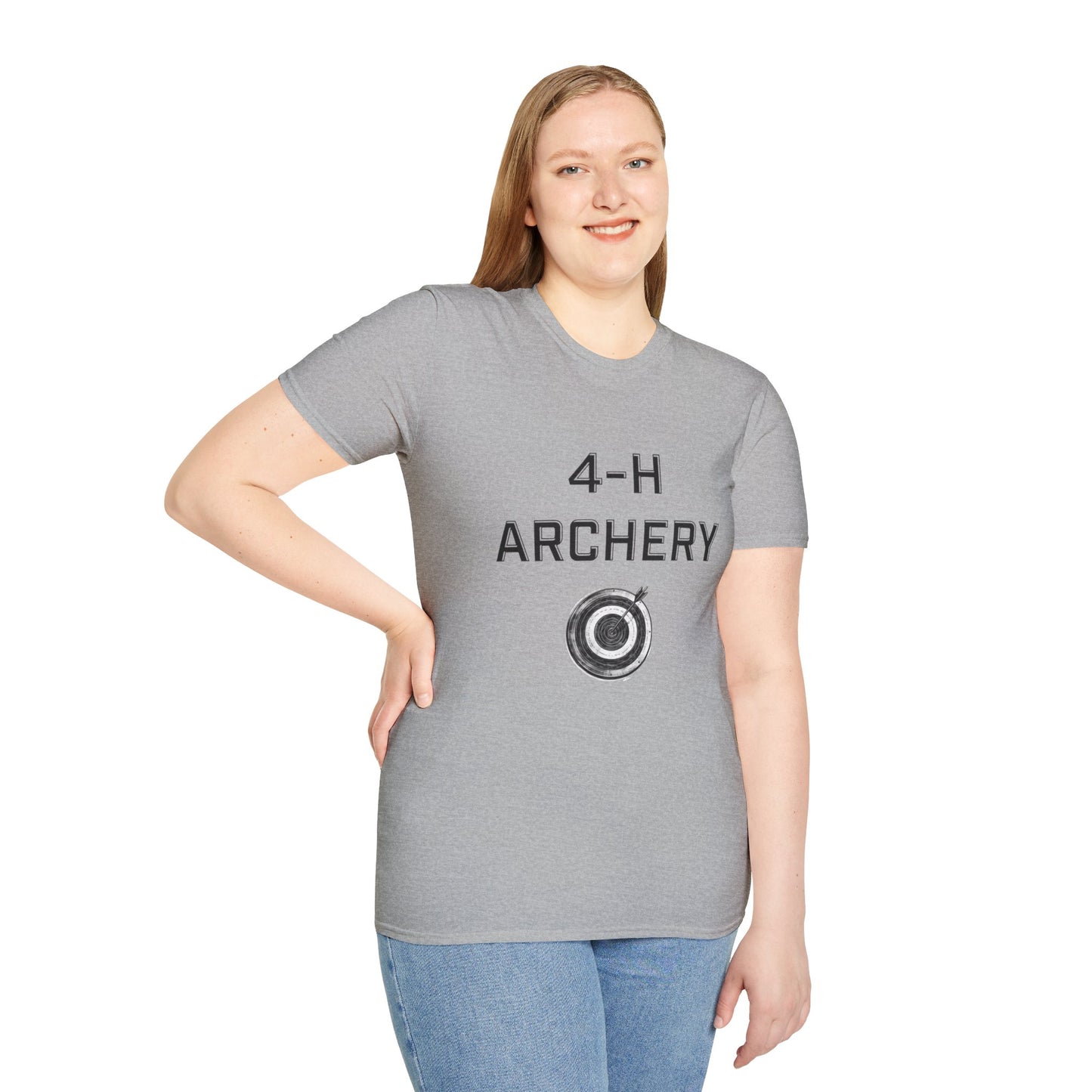 4-H Archery T-Shirt, Unisex Softstyle T-Shirt, For Men, Women, Kids, Archers, Coaches, and 4-H Volunteers