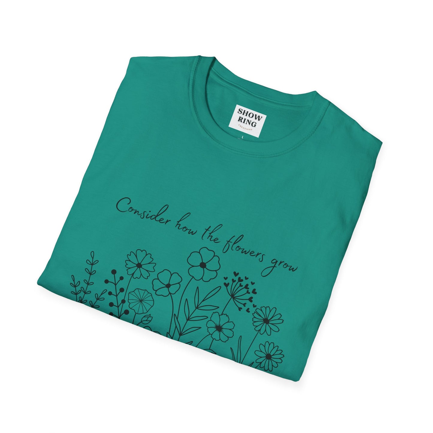 Floral Inspirational T-Shirt, Unisex Shirt, Casual Wear, Gift for Nature Lovers, Spring Fashion, Everyday Comfort Bible Verse Scripture Tee