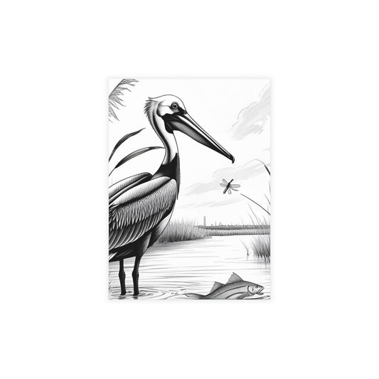 Pelican and Heroes of The Texas Coastal Scene: Elegant Postcard Bundles with Envelopes - Perfect for Personalized Greetings, Thank You Notes, and Art Lovers