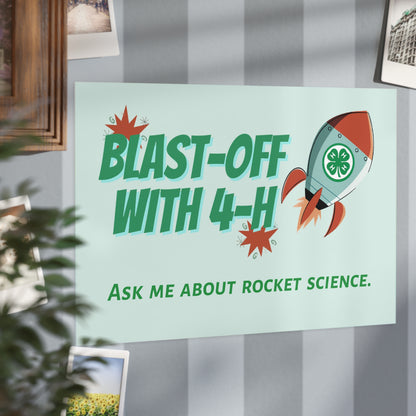Rocket Science Unframed Prints, Educational Decor, 4-H Artwork, Science Classroom Art, STEM Gifts