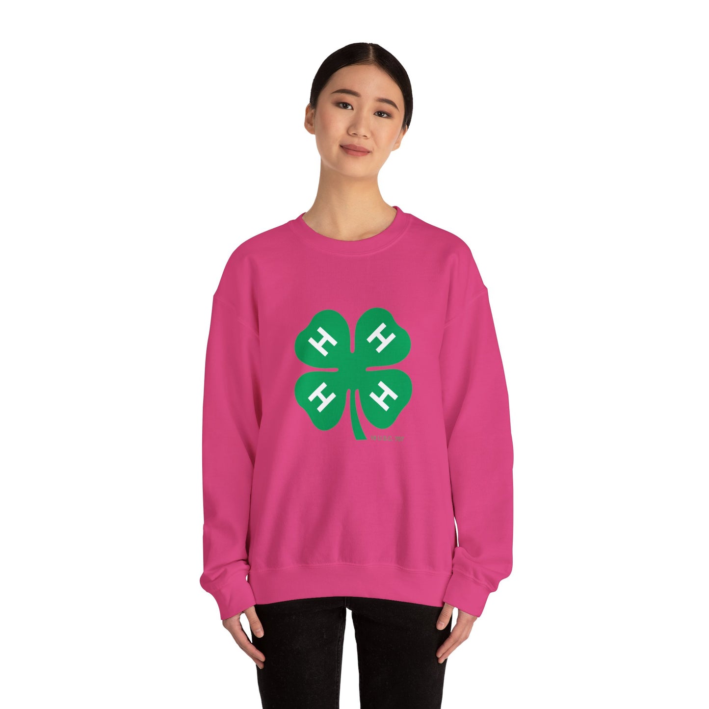 Long-sleeve 4-H Logo Unisex Heavy Blend™ Crewneck Sweatshirt For Men, Women & Youth