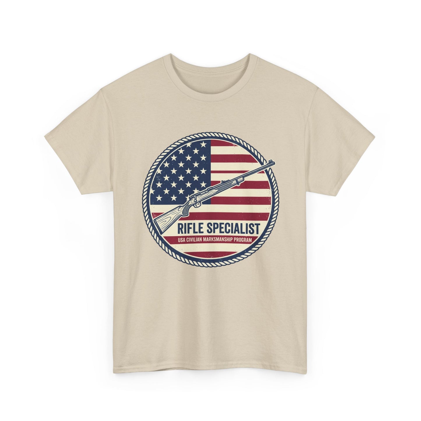 Rifle Specialist T-Shirt — American Flag Vintage Shooter Tee