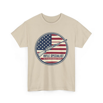 Rifle Specialist T-Shirt — American Flag Vintage Shooter Tee