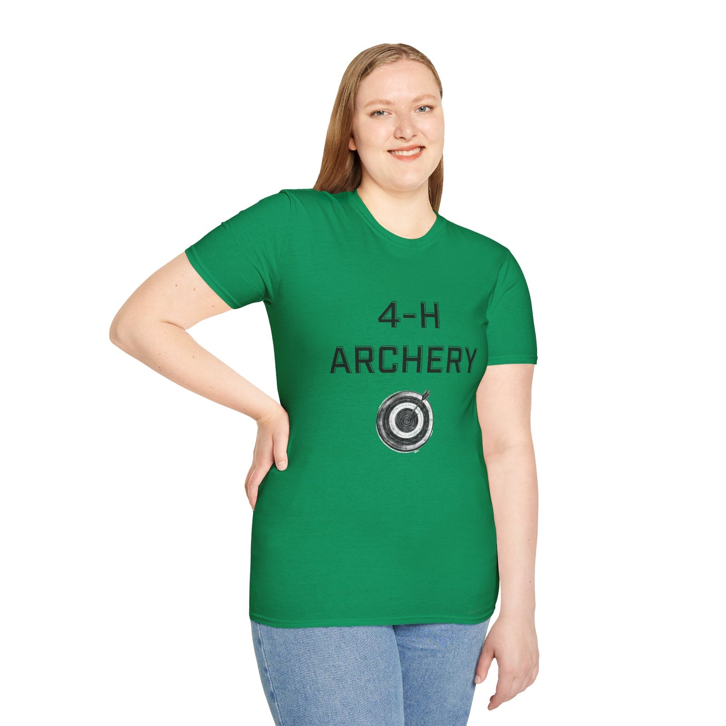 4-H Archery T-Shirt, Unisex Softstyle T-Shirt, For Men, Women, Kids, Archers, Coaches, and 4-H Volunteers