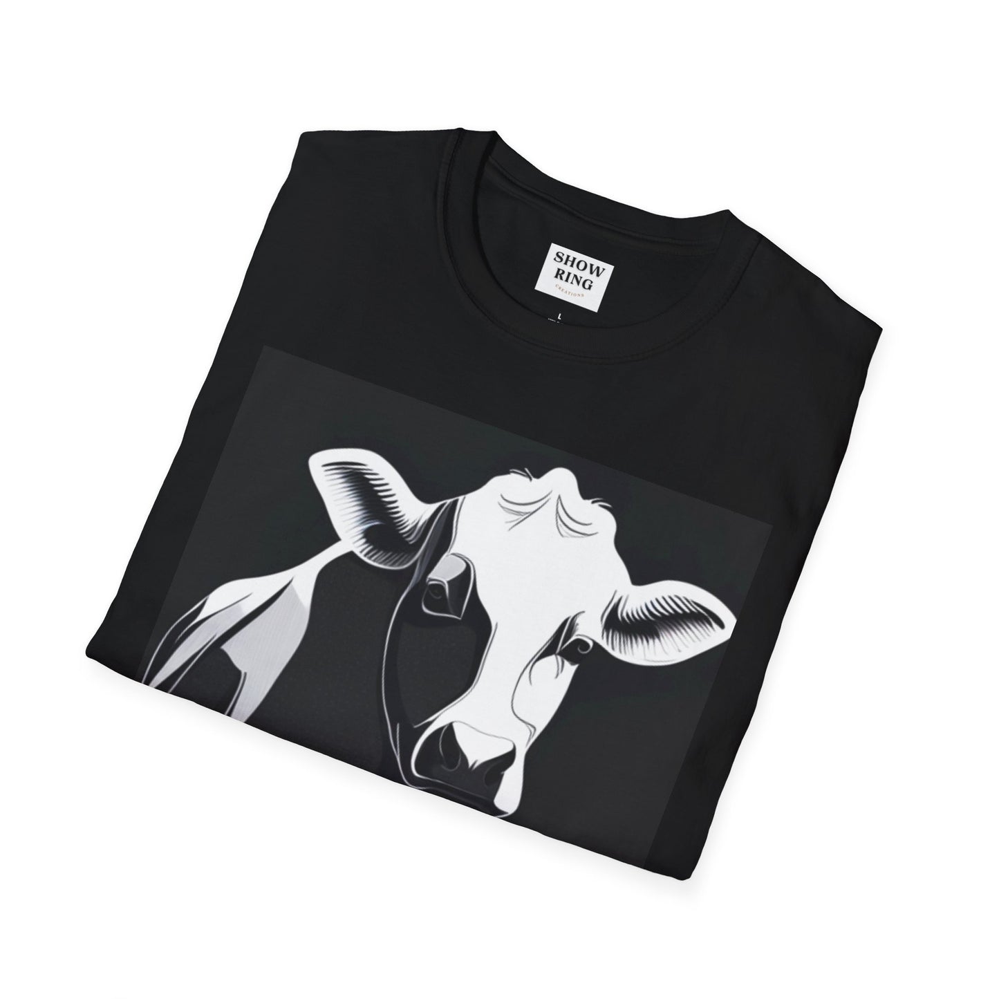 Black and White Sweet Heifer Livestock 4-H Shirt: Unisex Softstyle T-Shirt for men, women and youth