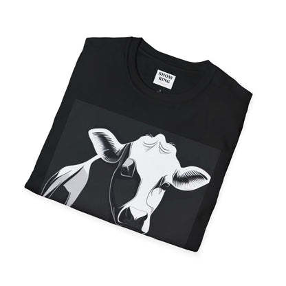 Black and White Sweet Heifer Livestock 4-H Shirt: Unisex Softstyle T-Shirt for men, women and youth
