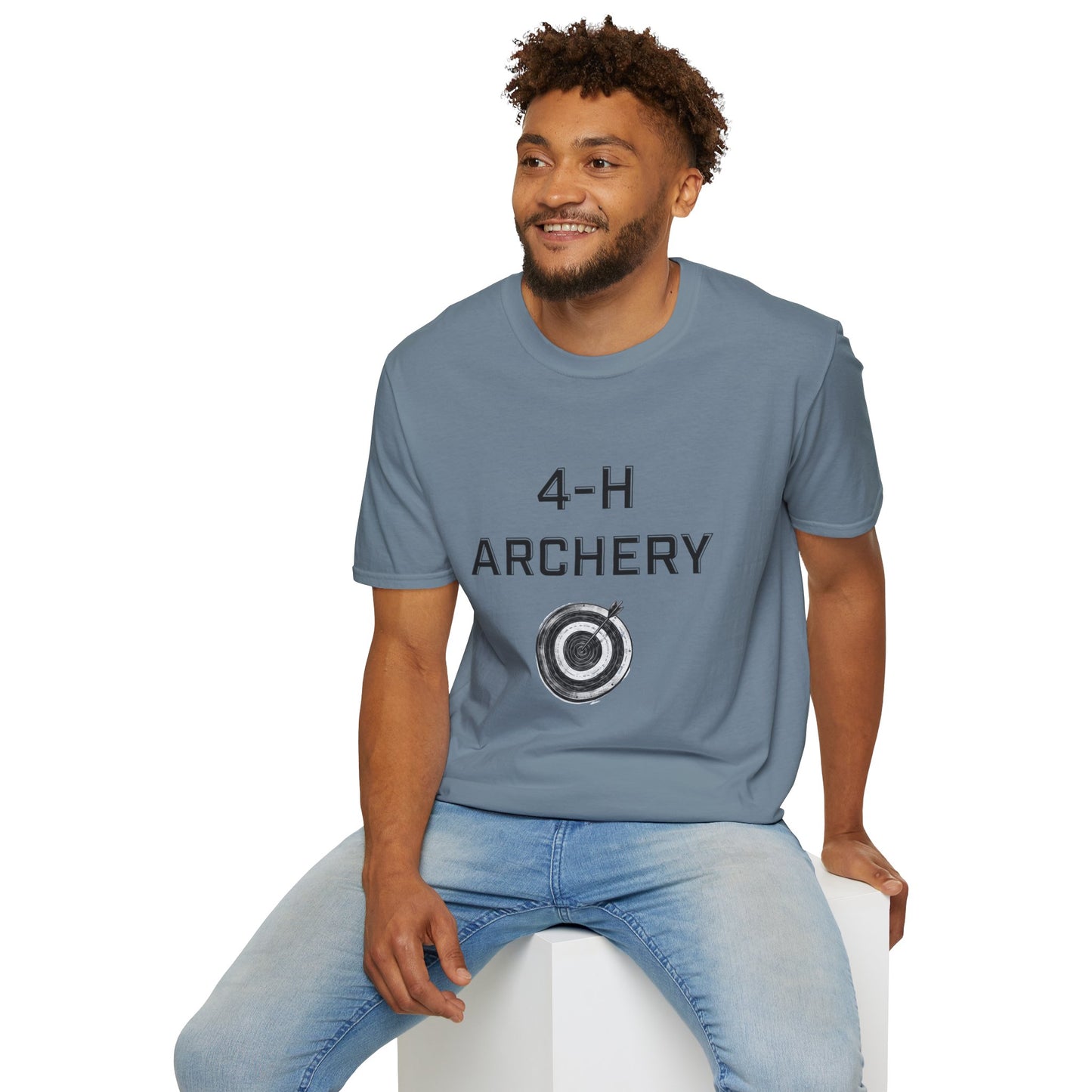 4-H Archery T-Shirt, Unisex Softstyle T-Shirt, For Men, Women, Kids, Archers, Coaches, and 4-H Volunteers