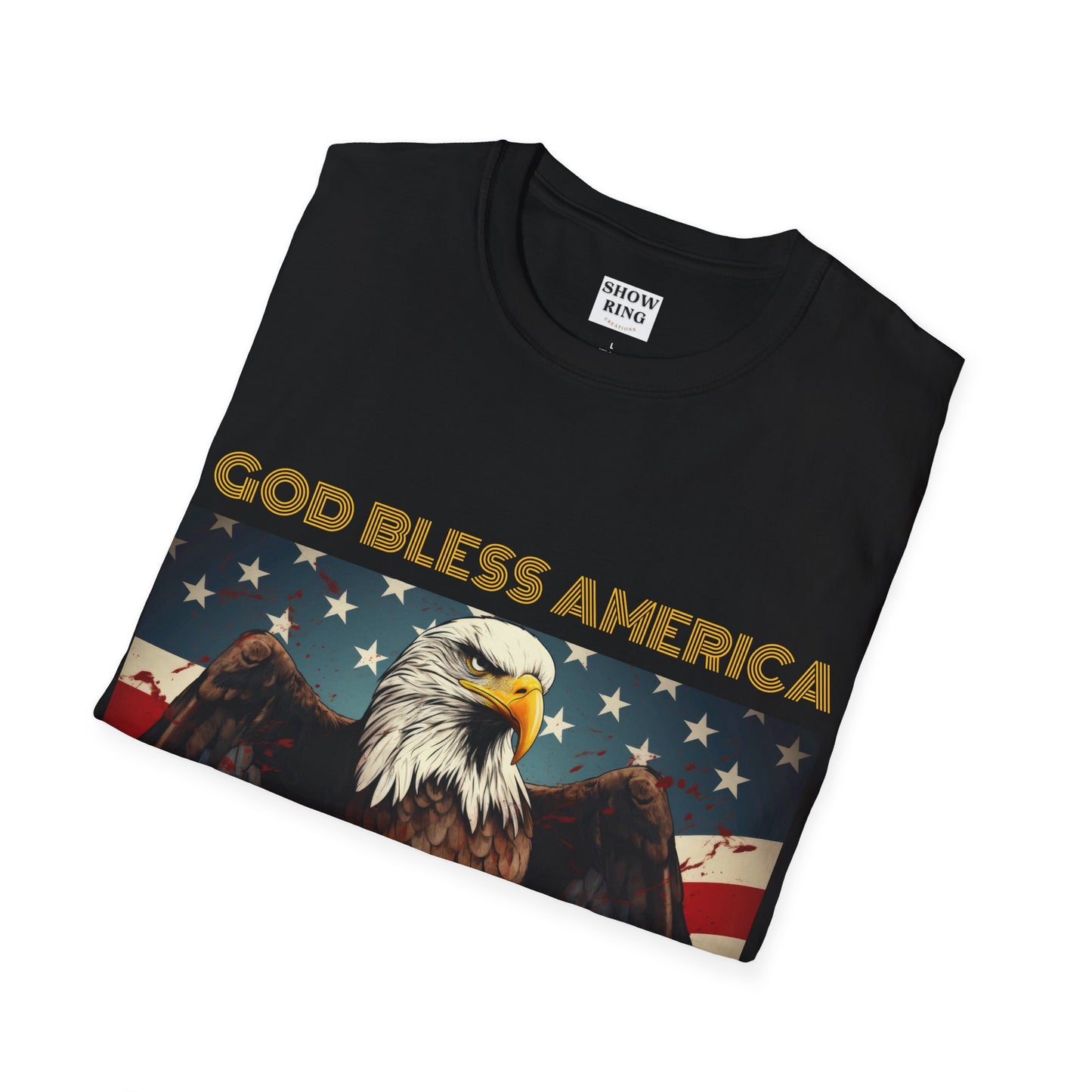 Motorcycle Eagle God Bless America Unisex Soft style T-Shirt for Men and Women