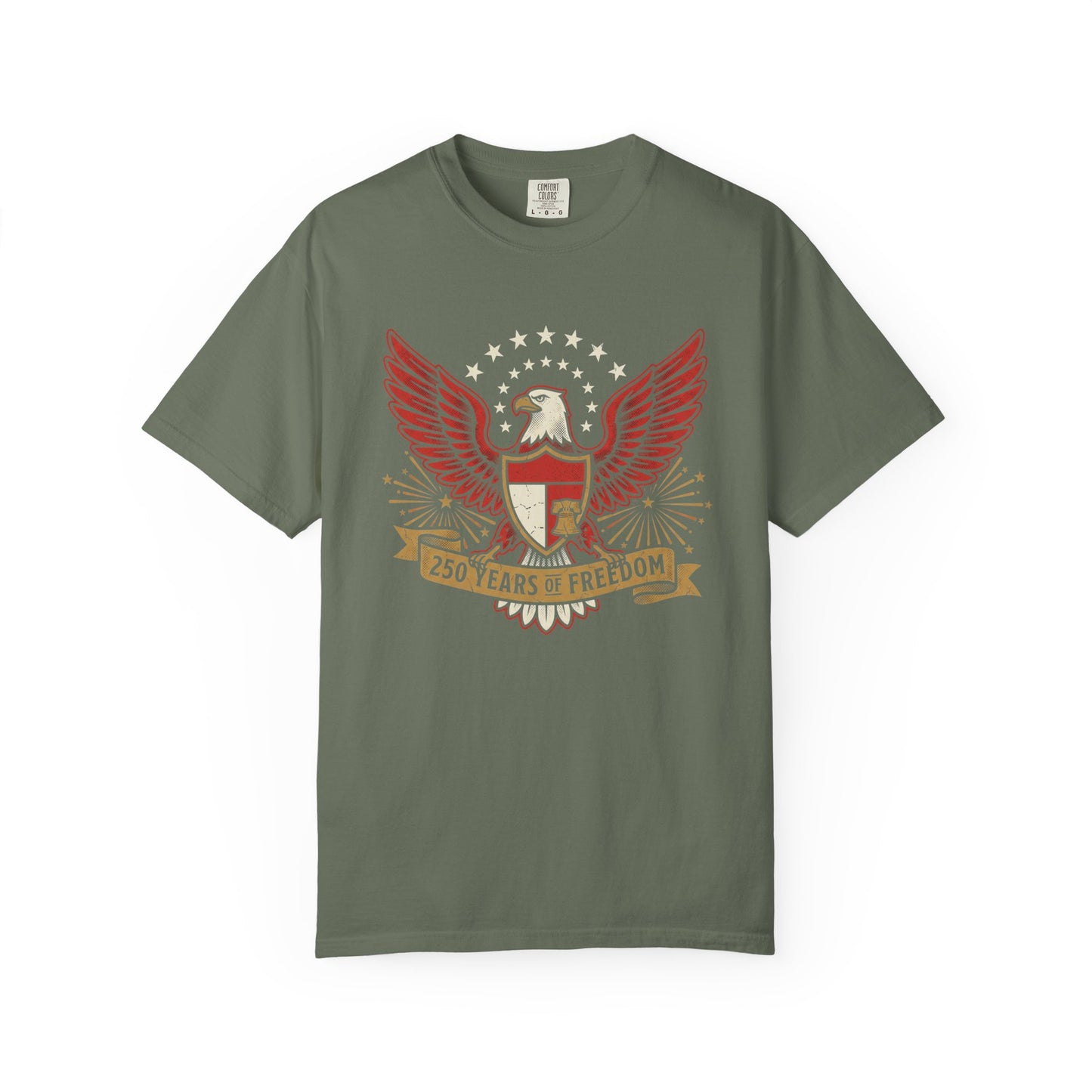Eagle Crest '250 Years of Freedom'  | Patriotic Eagle USA 1776–2026 Dark Vintage T-Shirt
