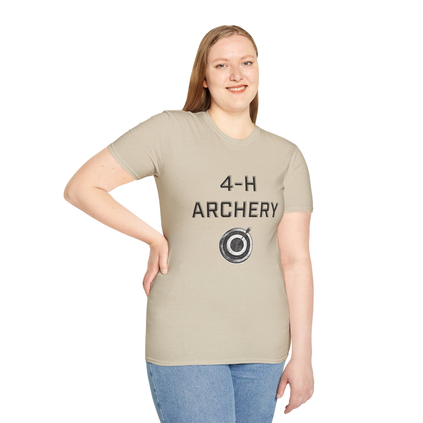 4-H Archery T-Shirt, Unisex Softstyle T-Shirt, For Men, Women, Kids, Archers, Coaches, and 4-H Volunteers