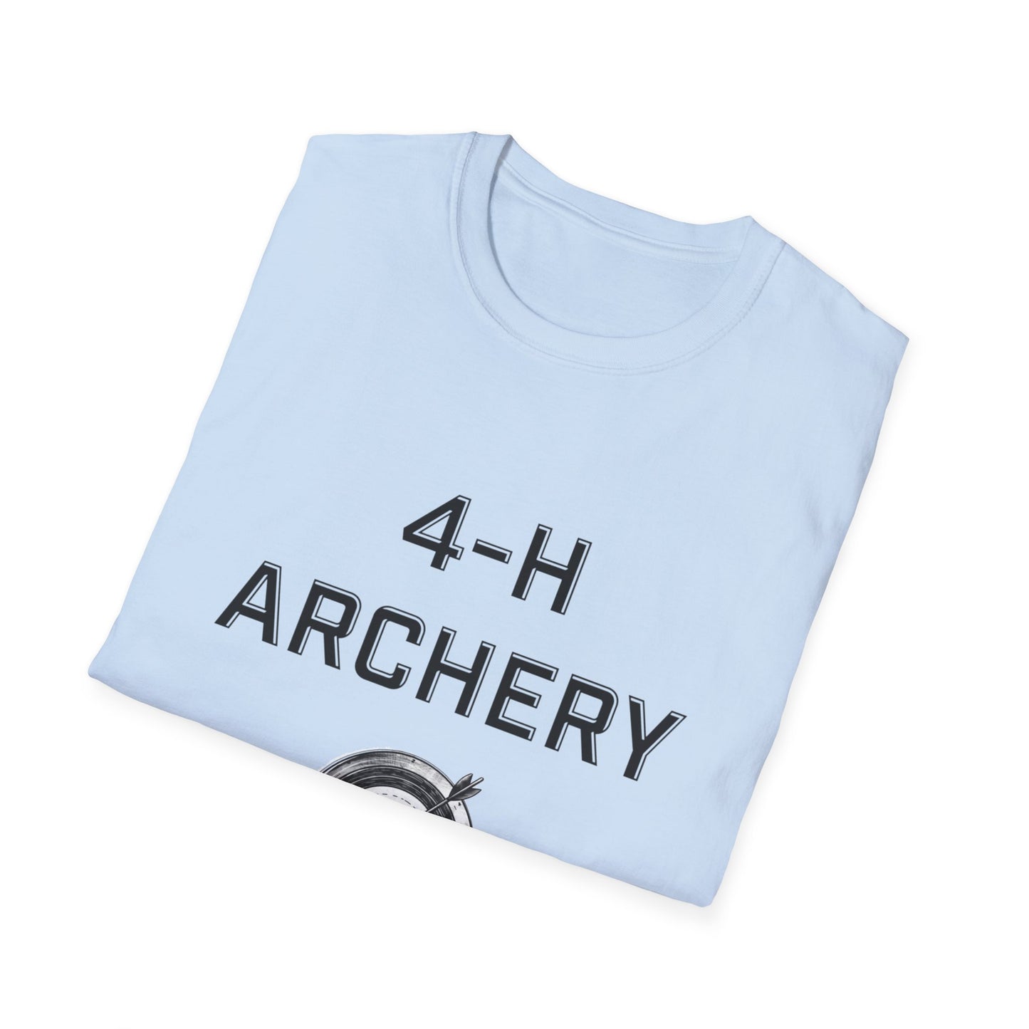 4-H Archery T-Shirt, Unisex Softstyle T-Shirt, For Men, Women, Kids, Archers, Coaches, and 4-H Volunteers