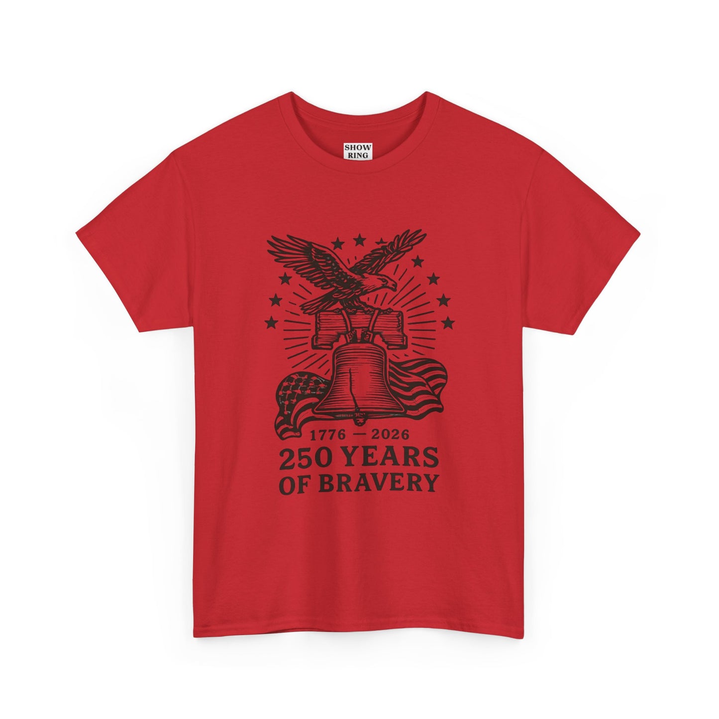Liberty Bell With Eagle 250 Years of Bravery Tee — 1776–2026 Patriotic Eagle & Flag Shirt