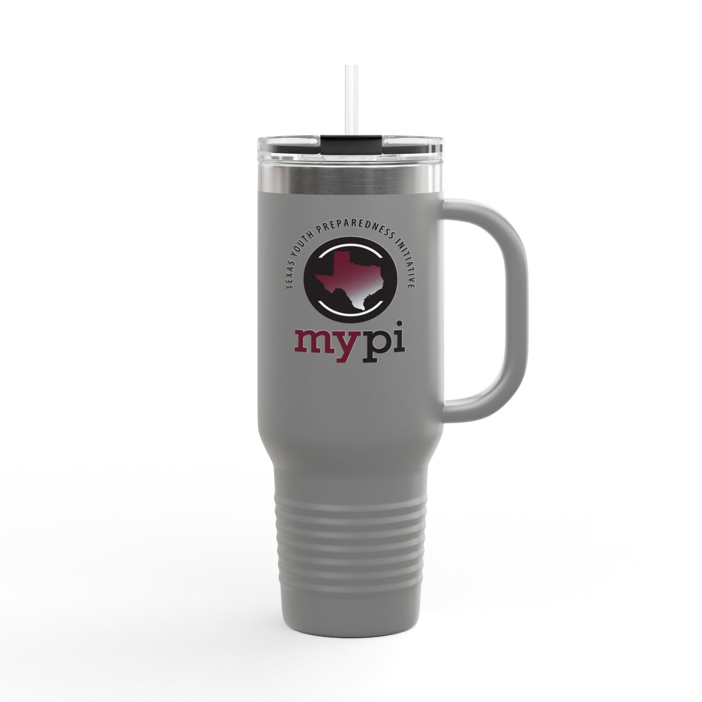 Texas Youth Preparedness Initiative - My PI:  40oz Insulated Travel Mug with Custom Design - For Coffee Lovers, Road Trips, Gifts